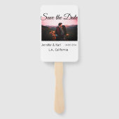 Fügen Sie Save the Date das Foto mit dem Namen des Fächer (Rückseite)