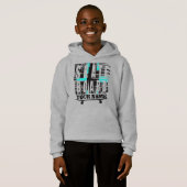 Fügen Sie Skateboard-Text als "Distressed Hoodie" Hoodie (Vorne ganz)
