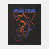 Fügen Sie Text-BMX Extreme Freestyle Red Geometric Fleecedecke (Vorderseite)