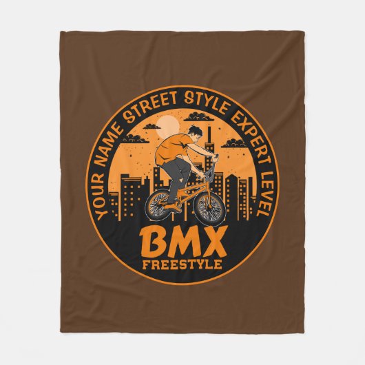 Fügen Sie Text BMX Freestyle Street Style Expert h Fleecedecke (Vorderseite)