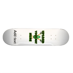 Fügen Sie Text diesem coolen Leopard Skateboard