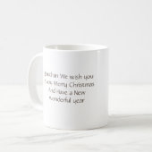 Fügen Sie Text Frohe Weihnachten Hübsche Weihnacht Kaffeetasse (Vorderseite Links)