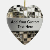 Fügen Sie Text funkelnder silberner Keramikornament (Rechts)