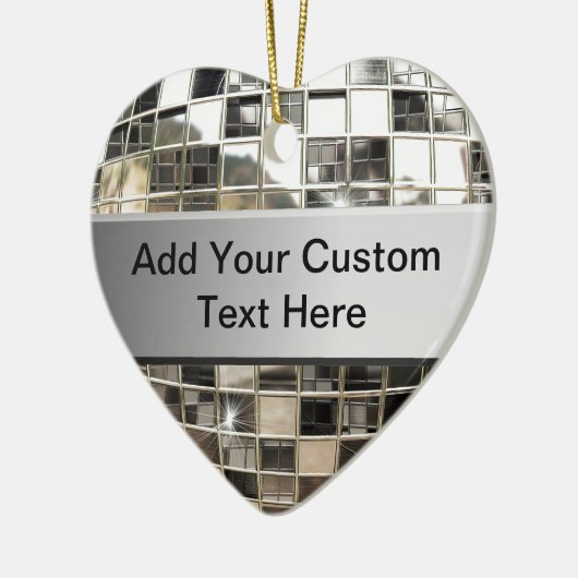 Fügen Sie Text funkelnder silberner Keramikornament (Links)