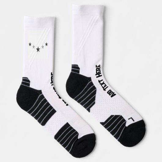 Fügen Sie Text hier druckte weiche Stretchy Premiu Socken (Rechts)