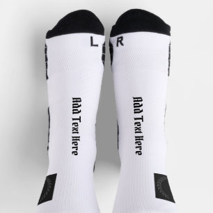 Fügen Sie Text hier gedruckte Crew mit Kronenblätt Socken