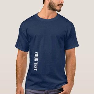Fügen Sie Text hier Moderne Vorlage Mens Navy Blau T-Shirt