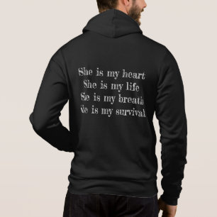 Fügen Sie Text in Liebe mein gf moderne trendige M Hoodie