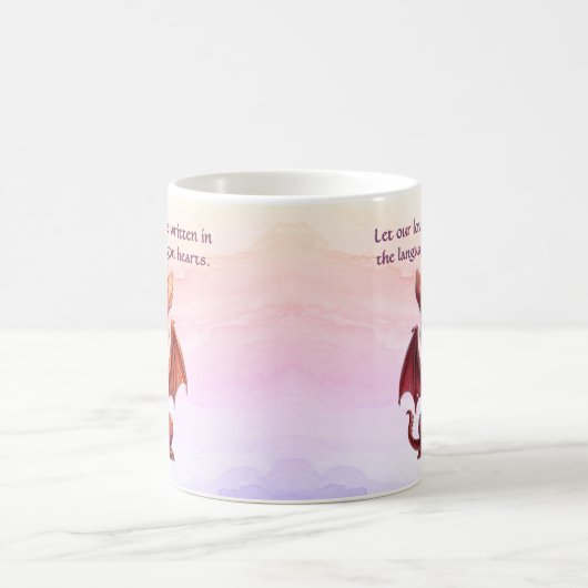 Fügen Sie Text, Lass unsere Liebe eine Geschichte Kaffeetasse (Mittel)