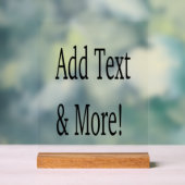 Fügen Sie Text & Mehr hinzu! Individualisieren Sie Acrylschild (Neutral)