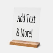 Fügen Sie Text & Mehr hinzu! Individualisieren Sie Acrylschild (Winkel)