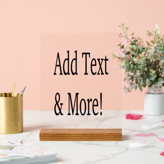 Fügen Sie Text & Mehr hinzu! Individualisieren Sie Acrylschild (Hochzeit)