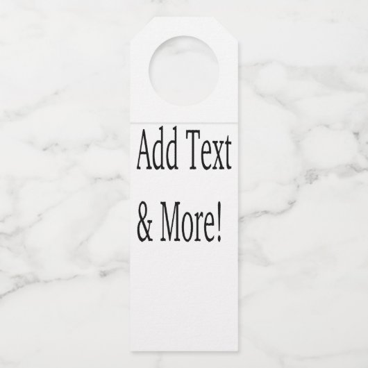 Fügen Sie Text & Mehr hinzu! Individualisieren Sie Flaschenanhänger (Rückseite)