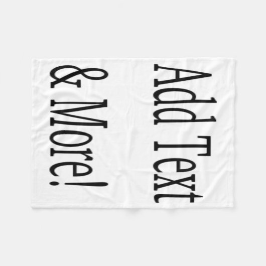 Fügen Sie Text & Mehr hinzu! Individualisieren Sie Fleecedecke (Vorderseite (Horizontal))