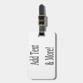 Fügen Sie Text & Mehr hinzu! Individualisieren Sie Gepäckanhänger (Vorderseite vertikal)