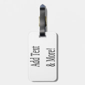 Fügen Sie Text & Mehr hinzu! Individualisieren Sie Gepäckanhänger (Rückseite vertikal)