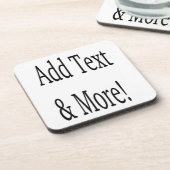 Fügen Sie Text & Mehr hinzu! Individualisieren Sie Getränkeuntersetzer (Linke Seite)