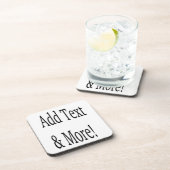 Fügen Sie Text & Mehr hinzu! Individualisieren Sie Getränkeuntersetzer (Rechte Seite)