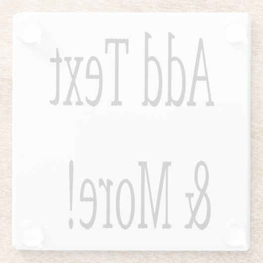 Fügen Sie Text & Mehr hinzu! Individualisieren Sie Glasuntersetzer (Rückseite)