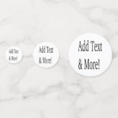 Fügen Sie Text & Mehr hinzu! Individualisieren Sie Konfetti (Vorderseiten)