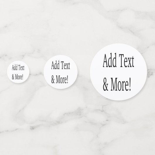 Fügen Sie Text & Mehr hinzu! Individualisieren Sie Konfetti (Rückseiten)