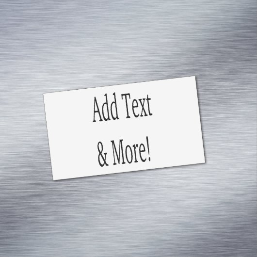 Fügen Sie Text & Mehr hinzu! Individualisieren Sie Magnetische Visitenkarte (Beispiel)