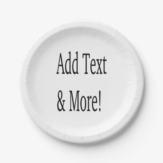 Fügen Sie Text & Mehr hinzu! Individualisieren Sie Pappteller (Vorderseite)