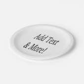 Fügen Sie Text & Mehr hinzu! Individualisieren Sie Pappteller (Schrägansicht)