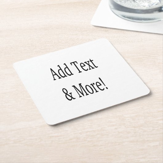 Fügen Sie Text & Mehr hinzu! Individualisieren Sie Rechteckiger Pappuntersetzer (angewinkelt)