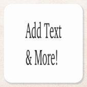 Fügen Sie Text & Mehr hinzu! Individualisieren Sie Rechteckiger Pappuntersetzer (Vorderseite)