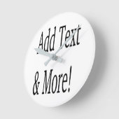 Fügen Sie Text & Mehr hinzu! Individualisieren Sie Runde Wanduhr (Winkel)