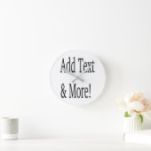 Fügen Sie Text & Mehr hinzu! Individualisieren Sie Runde Wanduhr (Zuhause)