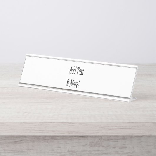 Fügen Sie Text & Mehr hinzu! Individualisieren Sie Schreibtischnamensplakette (Vorderseite )