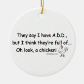 FÜGEN Sie voll von den Hühnern hinzu Keramik Ornament (Vorne)