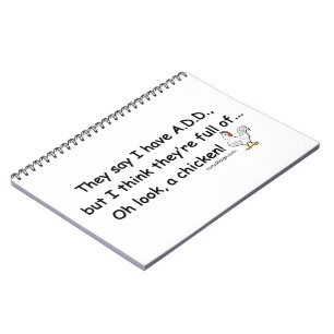 FÜGEN Sie voll von den Hühnern hinzu Notizblock