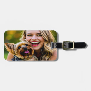 Fügen Sie Yorkshire Terrier Foto Personalisieren Gepäckanhänger