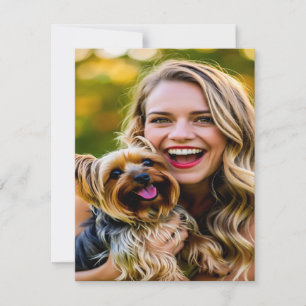 Fügen Sie Yorkshire Terrier-Foto Personalisieren Mitteilungskarte