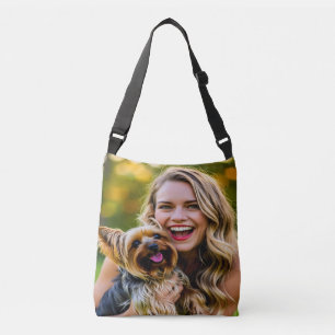 Fügen Sie Yorkshire Terrier-Foto Personalisieren Tragetaschen Mit Langen Trägern