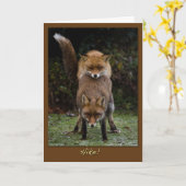 Fügende Füchse Karte (Gelbe Blume)