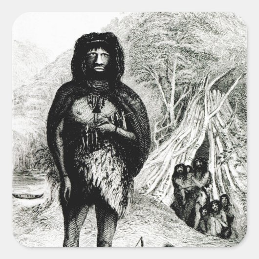 Fugian Man Quadratischer Aufkleber (Vorderseite)