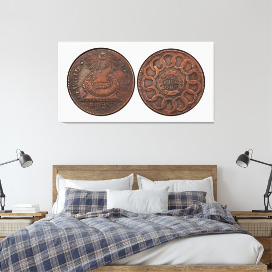 Fugio Cent kümmert sich um Ihr Business Front und  Leinwanddruck (Insitu (Schlafzimmer))