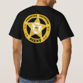 FUGITIVE ERHOLUNG AGENT ABZEICHEN T - Shirt (Rückseite)
