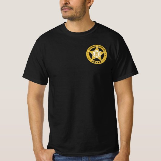 FUGITIVE ERHOLUNG AGENT ABZEICHEN T - Shirt (Vorderseite)