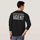 FUGITIVE ERHOLUNG AGENT ABZEICHEN T - Shirt (Schwarz voll)