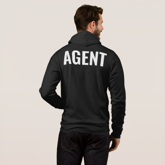 FUGITIVE ERHOLUNG AGENT Männer Fleece Zip Jogger H Hoodie (Schwarz voll)