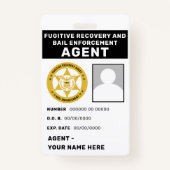 FUGITIVE ERHOLUNG UND DURCHSETZUNG DER LUFTFAHRT A AUSWEIS (Rückseite)