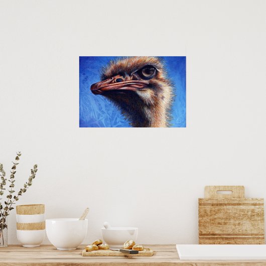 Fugley Ostrich Print Poster (Küche)