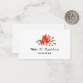 Fügt eine Bouquet-Platzkarte-Vorlage ein Mitteilungskarte (Vorderseite/Rückseite Beispiel)