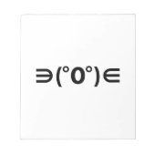 Fugu Kaomoji Japanese Emoticon Notizblock (Vorderseite)