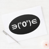 Fugu Kaomoji Japanese Emoticon Ovaler Aufkleber (Umschlag)